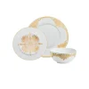 20th Century Baroque Bone China 12 Piece Dinnerware Set, Service for 4