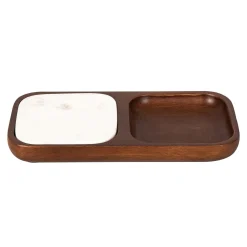 Variks Wood & Marble Coaster Appetizer