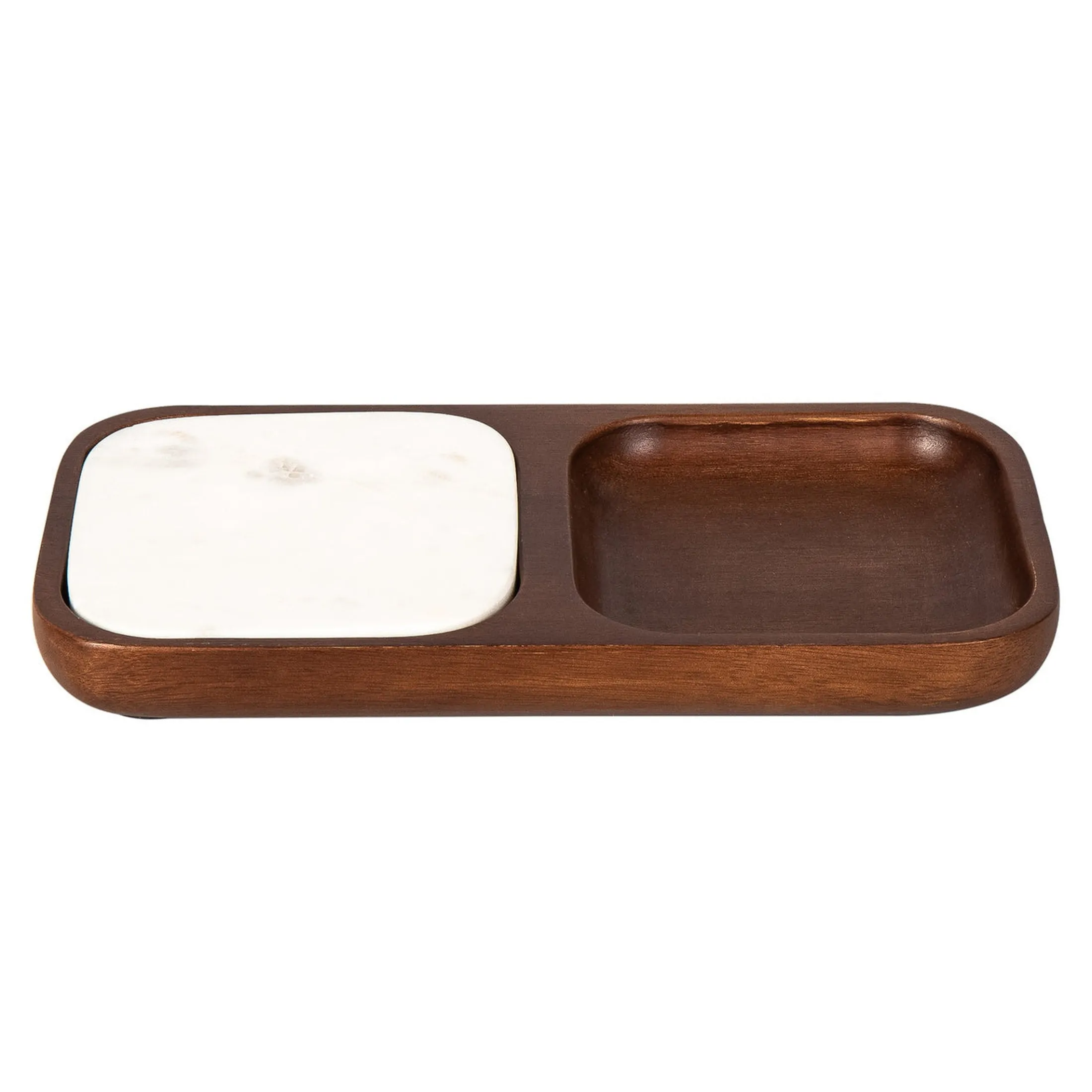 Variks Wood & Marble Coaster Appetizer