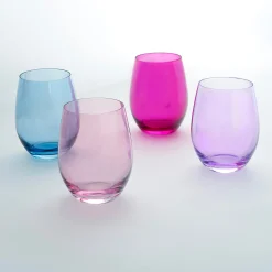 Veneto Amethyst Stemless Wine Glass, Set of 4