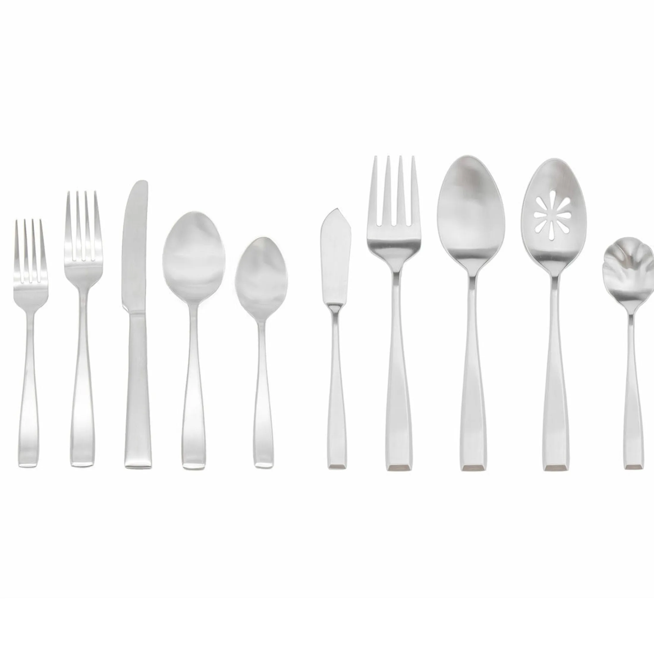 Wayland Matte 18/10 Stainless Steel 45 Piece Flatware Set, Service For 8