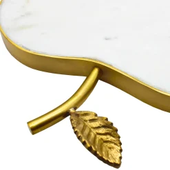 White Marble Apple Coaster Set